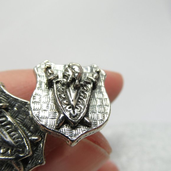 Vintage Silver Shield Cuff Links - Picture 7 of 7
